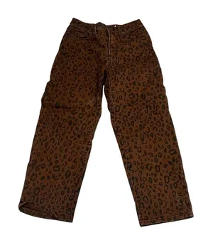 Universal Threads Women's Leopard Print High-Rise Jeans Size 0 Brown thumbnail 1