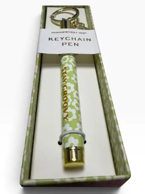 DesignWorks Ink “Stay Groovy” Daisy Keychain Pen with Mushroom Charm – New thumbnail 5
