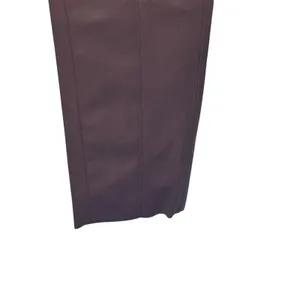Zara Women's Legging High-Rise Skinny Leg Faux Leather Minimalist‎ Brown XS NWT thumbnail 4