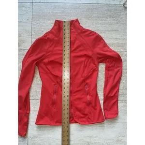 Zella zip jacket pink/coral fitted, Vented‎ Back Activewear,stretchy, Pocket thumbnail 3
