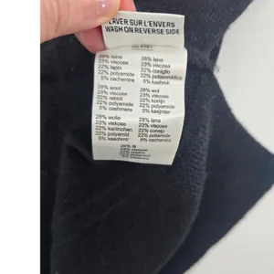 Lacoste Sweater Womens 38 Wool Cashmere F 5543 Black‎ Ribbed EUC thumbnail 6