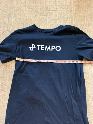 Nike Tempo Dri-Fit Logo Navy Performance Tee Medium thumbnail 3