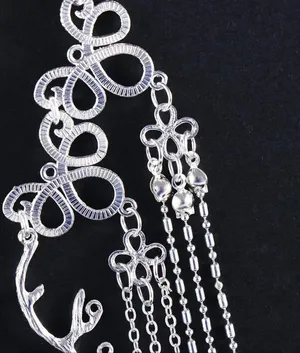 Crystal Retro Hairband Elegant Shinning Rhinestones Long Tassel Hairwear Waterdr thumbnail 8