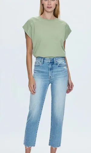 Pistola charlie high rise distressed straight leg Jeans thumbnail 1