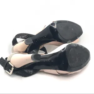 Barbara Bui Leather Black And Neutral Color Contrast Heels (40) thumbnail 7