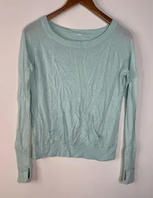 Lululemon Light‎ Blue Long Sleeve Sweater thumbnail 1