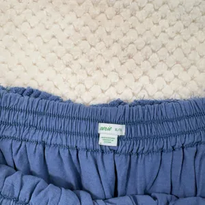 Aerie Periwinkle Blue Terry Fleece Layered Mini Lounge Skirt XL Comfy Travel thumbnail 2