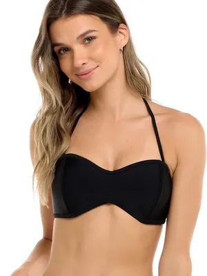 Body Glove Smoothies Convertible Bandeau Bikini Set - Black - S thumbnail 2