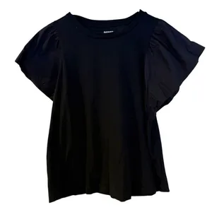 Old navy black flutter sleeve combo top size large thumbnail 8
