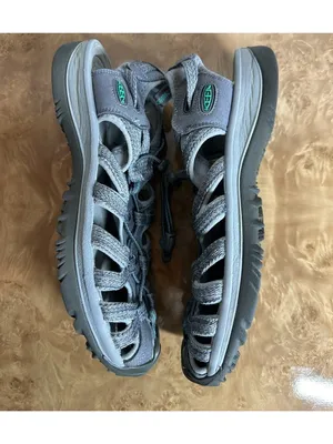 KEEN Whisper Sandals Women's 11 Gray Peacock Green Waterproof Hiking Water thumbnail 3