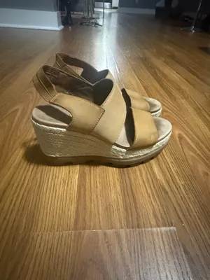 SOREL Joanie II chunky wedge sandals slingback comfort 7.5 thumbnail 2