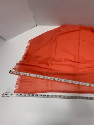 EYFEL Vibrant Orange Pashmina Shall With Fringes - 28.5" x 67.5" - NEW In Bag. thumbnail 7