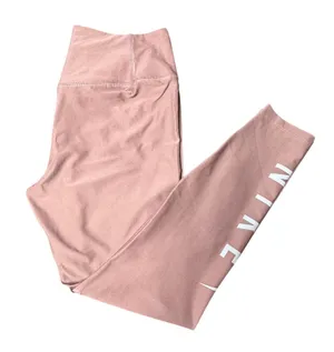 Nike Dri-Fit 7/8 Leggings Size Large Dusty Pink Pilates Athleisure thumbnail 1
