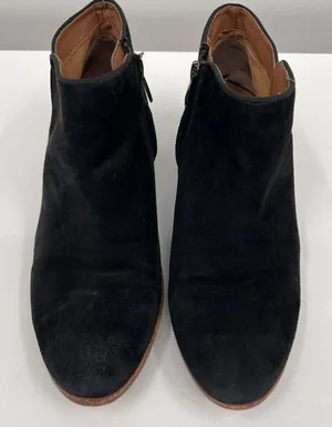 Sam Edelman Petty Zip Up Ankle Boots Black Suede Booties Womens Shoes Size 8M thumbnail 1