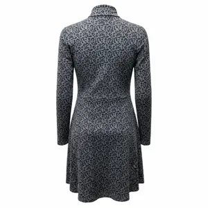 Tommy Hilfiger Womens Dress Size S Leopard Print Mock Neck Quarter Zip Casual thumbnail 6