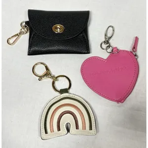 Lot of 3 Keychains Mini Coin Purses Itzy Ritzy Rainbow Bath and Body Works Heart thumbnail 1
