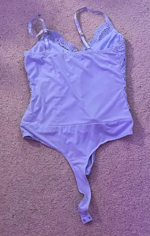 Lace Bodysuit Purple Size M thumbnail 3