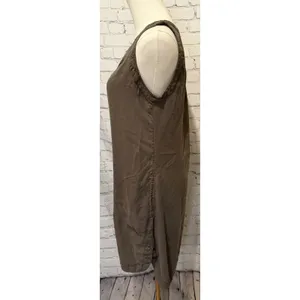 Prana Dress Womens Small Brown Mini Sleeveless Button Pocket Boho Travel thumbnail 4