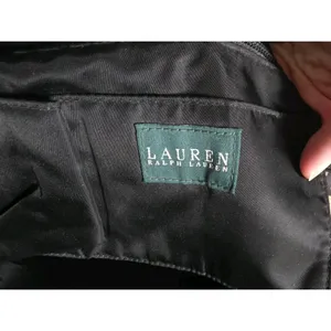 Lauren Ralph Lauren Leopard Print Tote Bag Black Trim & Handles Travel Resort thumbnail 4
