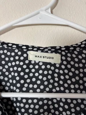 Max Studio Polka Dot Long Sleeve Blouse thumbnail 6