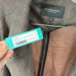Liverpool NEW‎ Women's Boyfriend Blazer Black Brick Jacquard Stripe Size 1x thumbnail 4