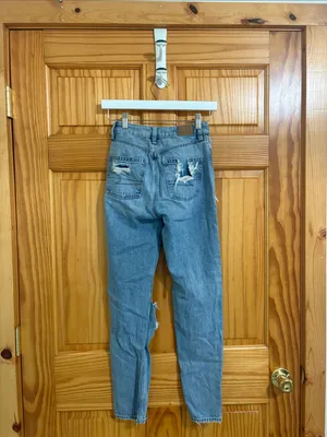 American Eagle Comfort Stretch Waistband Distressed Mom Jeans Size 000 thumbnail 4