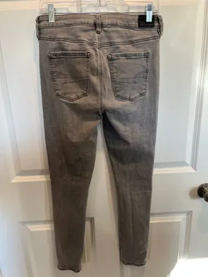 American Eagle Grey Next Level Stretch Hi-Rise Jegging Size 8s thumbnail 7