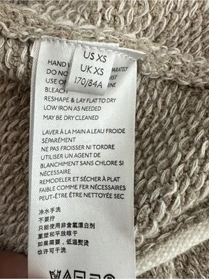 Free People XS Oversized Knit Pullover Sweater Beige Cream NWT thumbnail 6