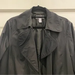 Nine & CO by Nine West Women's Black Trench Coat size‎ XL thumbnail 2
