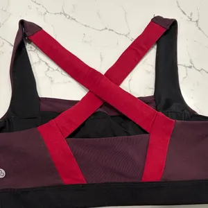 Zella Women's Burgundy and Red Sports Bra thumbnail 2