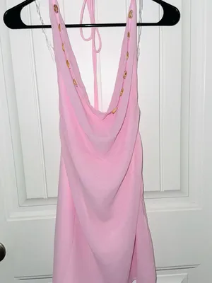Peppermayo Light Pink Halter Mini Dress thumbnail 3