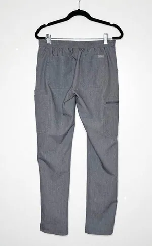 Figs Drawstring Pants Scrubs Mid Rise Straight Leg Women's Gray Size X Small thumbnail 3