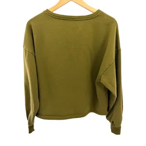 Old Navy Anna Sui Sweatshirt Womens M Green Crop Embroidered Logo Pullover Boho thumbnail 4