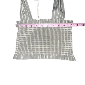 NEW Petersyn x Revolve Nola Striped Sonma Gray Tank Top Women Size XS Smocked‎ thumbnail 5