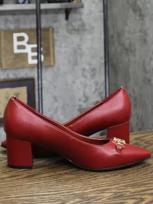 Tommy Hilfiger Nanya Block Heel Pumps TWNANYA Red 8.5M thumbnail 6