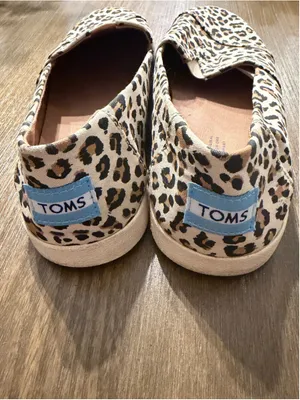 TOMS Leopard Print Flats Shoes Size 8 Beige Black thumbnail 3