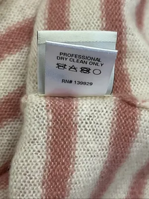 Adam Lippes Cream and Dusty Pink Striped Cashmere Sweater Size XS thumbnail 6