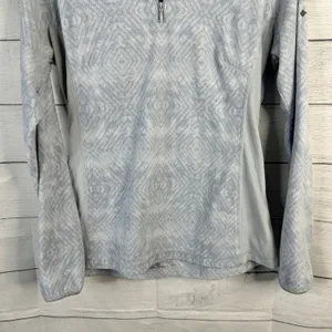 Columbia Womens size Medium Glacial IV Half Zip Fleece Pullover Geometric Blue thumbnail 4