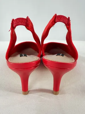 French Connection Viva Slingback Kitten Heel in Red Size 6.5 thumbnail 6
