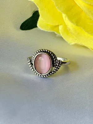 Pink Antique Style Ring, Size 8 thumbnail 1