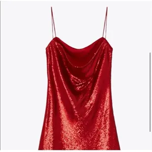 Zara NWT red sequin slip mini dress size small thumbnail 13
