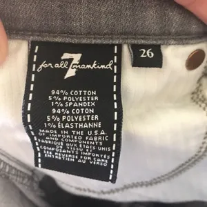 7 for All Mankind the skinny gray jeans, size 26 thumbnail 4