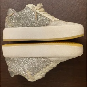 Vintage Havana Ream Sneakers White Glitter Pink Star Platform‎ Distressed 8.5 9 thumbnail 5