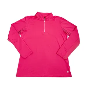 Bette & Court Pullover Athletic Quarter Zip Athletic Long Sleeve Pink Large thumbnail 3