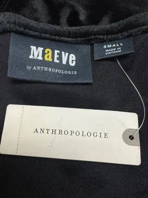 NEW Anthropologie Maeve Halsey Cami Black Velvet Tank Top Women’s Small thumbnail 3