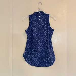NWT Peter Millar Scottie Tossed Paisley Print Sleeveless Mock Neck Shell sz XS thumbnail 2