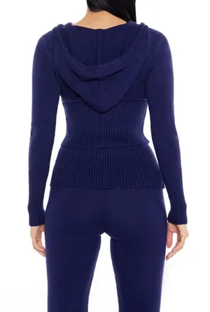Forever 21 Sweater Knit Hoodie and Bootcut Flare Pants Set thumbnail 15
