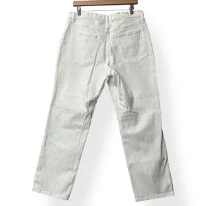 Abercrombie & Fitch 90s Straight Ultra High Rise Jeans 32/14S White Distressed thumbnail 3