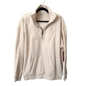 THE UPSIDE Regatta Jerome Quarter Zip Terry Sweatshirt White Medium‎ thumbnail 2