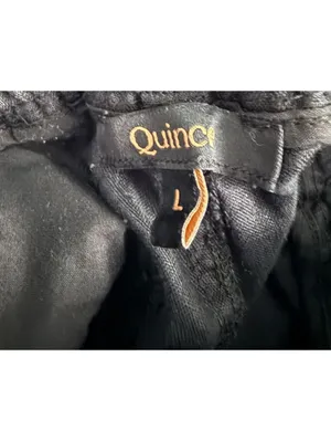 Quince Black Linen Drawstring Pants Size L thumbnail 4